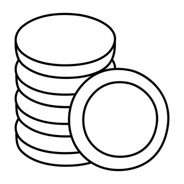 Dolar paralarının düzenlenebilir tasarım simgesi 