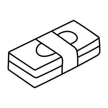 Kağıt paranın renkli tasarım simgesi