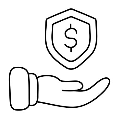 A perfect design icon of financial security