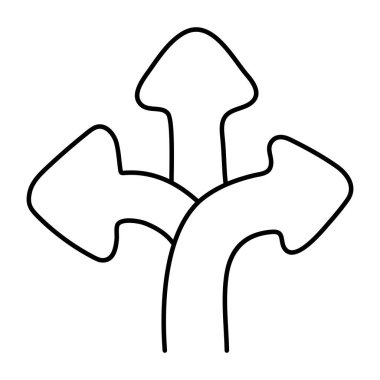 Üçlü okların modern stil simgesi