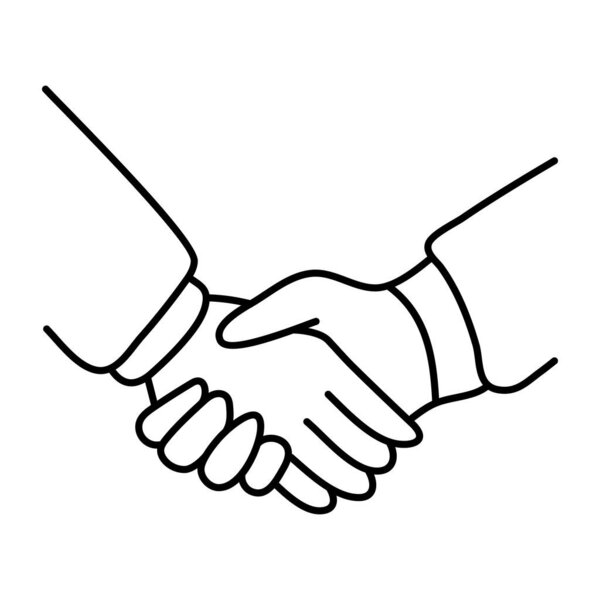 An icon design of deal, business handshake 