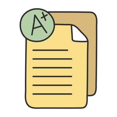 Sınav notunun mükemmel tasarım simgesi