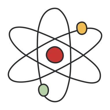 Fiziğin düz simge tasarımı