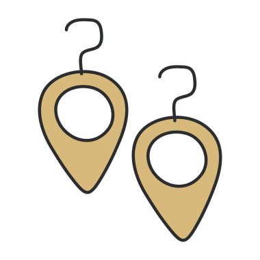 Küpelerin güzel tasarım ikonu