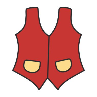 Premium design icon of waistcoat clipart