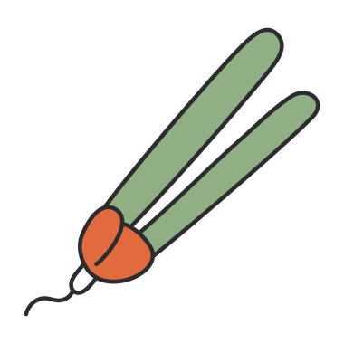 Saç düzleştiricinin mükemmel tasarım simgesi