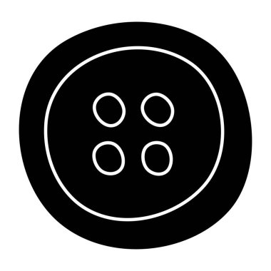 Dikiş düğmesinin moda tasarım simgesi