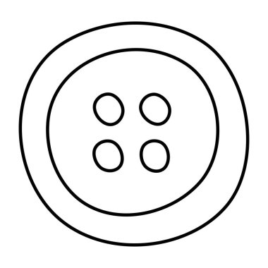 Dikiş düğmesinin moda tasarım simgesi