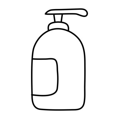 El yıkama şişesinin renkli tasarım ikonu.