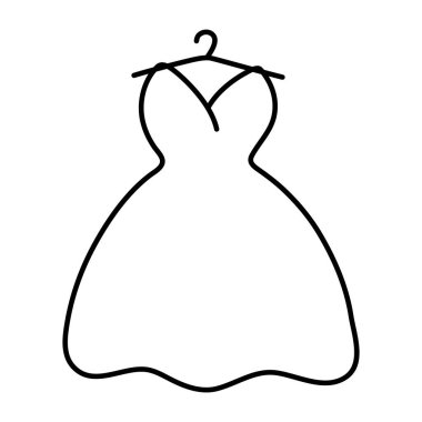 Elbisenin doğrusal tasarım simgesi