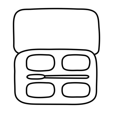 Makyaj paletinin yaratıcı tasarım simgesi