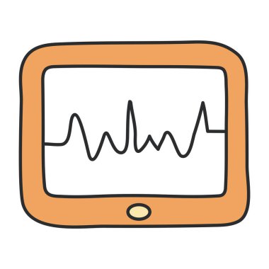 ecg monitörünün eşsiz bir tasarım simgesi