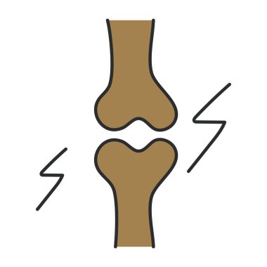 Kırık kemiğin modern tasarım simgesi