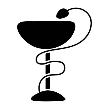 Asclepius fincanının düzenlenebilir tasarım simgesi 