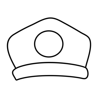 Hemşire şapkası ve başlık aksesuarının ikon tasarımı 