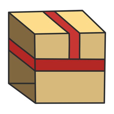 Düzenlenebilir bir karton dizayn simgesi