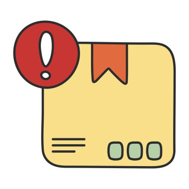 Uyarı işaretli karton, paket hatası kavramı