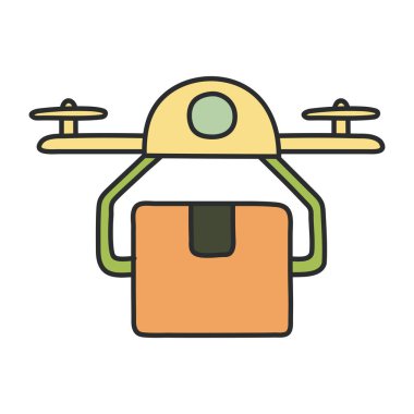 Drone dağıtımının modern tasarım simgesi