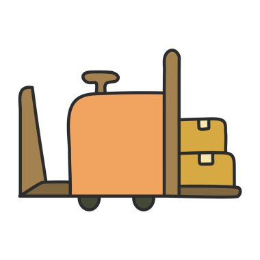 Forklift kamyonunun modern tasarım simgesi