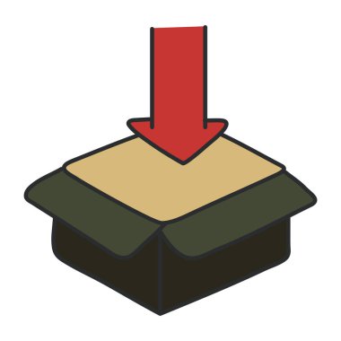 Paketlemenin düzenlenebilir tasarım simgesi 