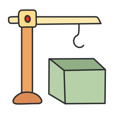 Paket kaldırma simgesi, kancalı paket