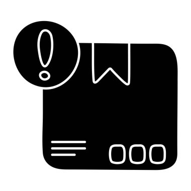 Uyarı işaretli karton, paket hatası kavramı