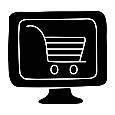 Çevrimiçi alışverişin eşsiz tasarım simgesi