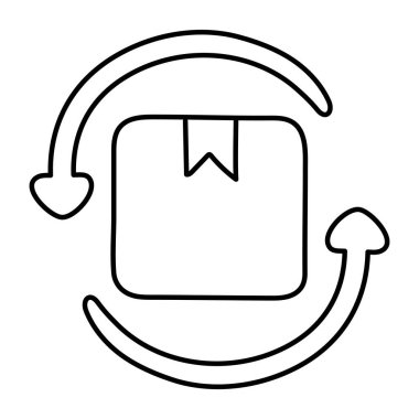 Parcel return vector icons