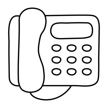 A unique design icon of landline 
