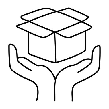 Premium download icon of parcel care