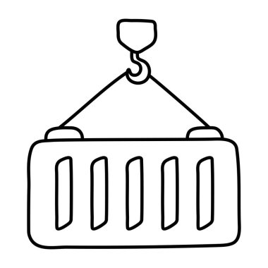 Konteynır kaldırma modern tasarım simgesi