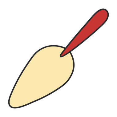 Trowel 'in vektör tasarımı, düz simge 