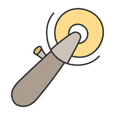 Testere makinesinin düzenlenebilir tasarım simgesi 