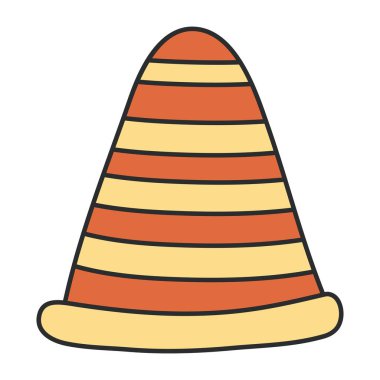 İnşaat konisinin modaya uygun vektör tasarımı