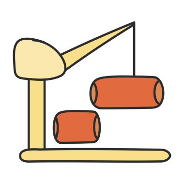 Konteynır kaldırma modern tasarım simgesi