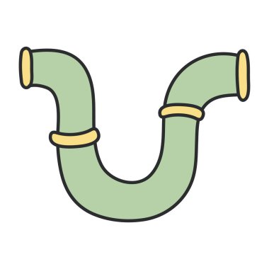 Tesisat borusunun modern tasarım simgesi 