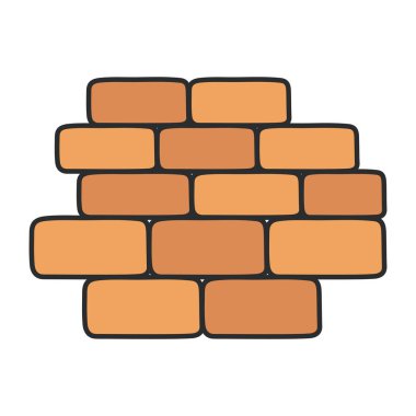 Duvar inşaatı kavramını simgeleyen tuğla katmanı