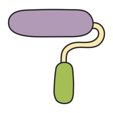      Boya silindiri simgesinin vektör tasarımı