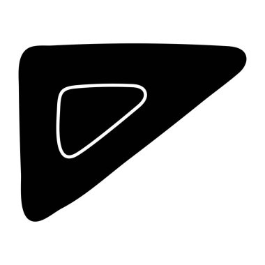 Dikdörtgen ölçeğin katı tasarım simgesi 