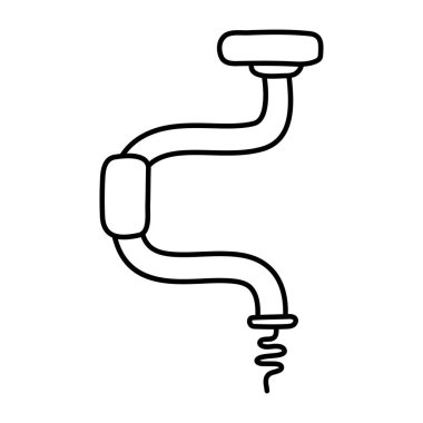 Tesisat borusunun modern tasarım simgesi 