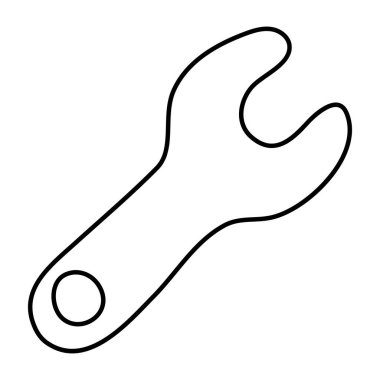 İngiliz anahtarının düzenlenebilir tasarım simgesi