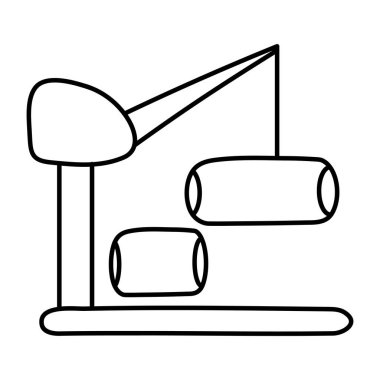 Konteynır kaldırma modern tasarım simgesi