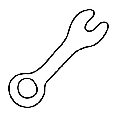 İngiliz anahtarının düzenlenebilir tasarım simgesi