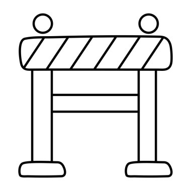 Yol engelleme panosunun son moda vektör tasarımı