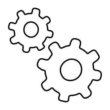 Vites simgesi, düzenlenebilir vektör