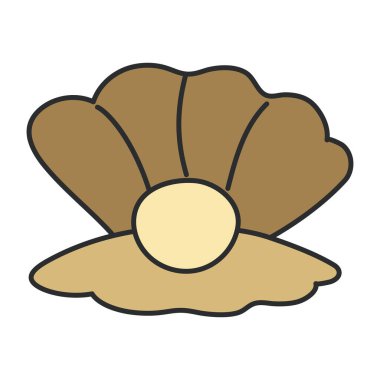 Deniz tarağının yaratıcı tasarım simgesi