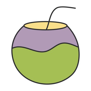 Hindistan cevizi içeceğinin en iyi tasarım simgesi