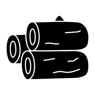 Ahşap kütüklerden oluşan katı bir tasarım simgesi