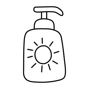 Güneş kreminin yaratıcı tasarım simgesi