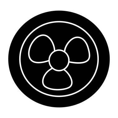 Nükleer işaretin renkli tasarım simgesi